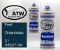 Preview: Ford, Ontarioblau, 2 / XSC2713A: 400ml Sprühdose + 400ml Klarlack - Set, von ATW Autoteile West.